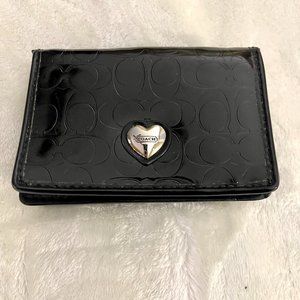 Coach Patent Leather Bifold lID Case Wallet/Holder